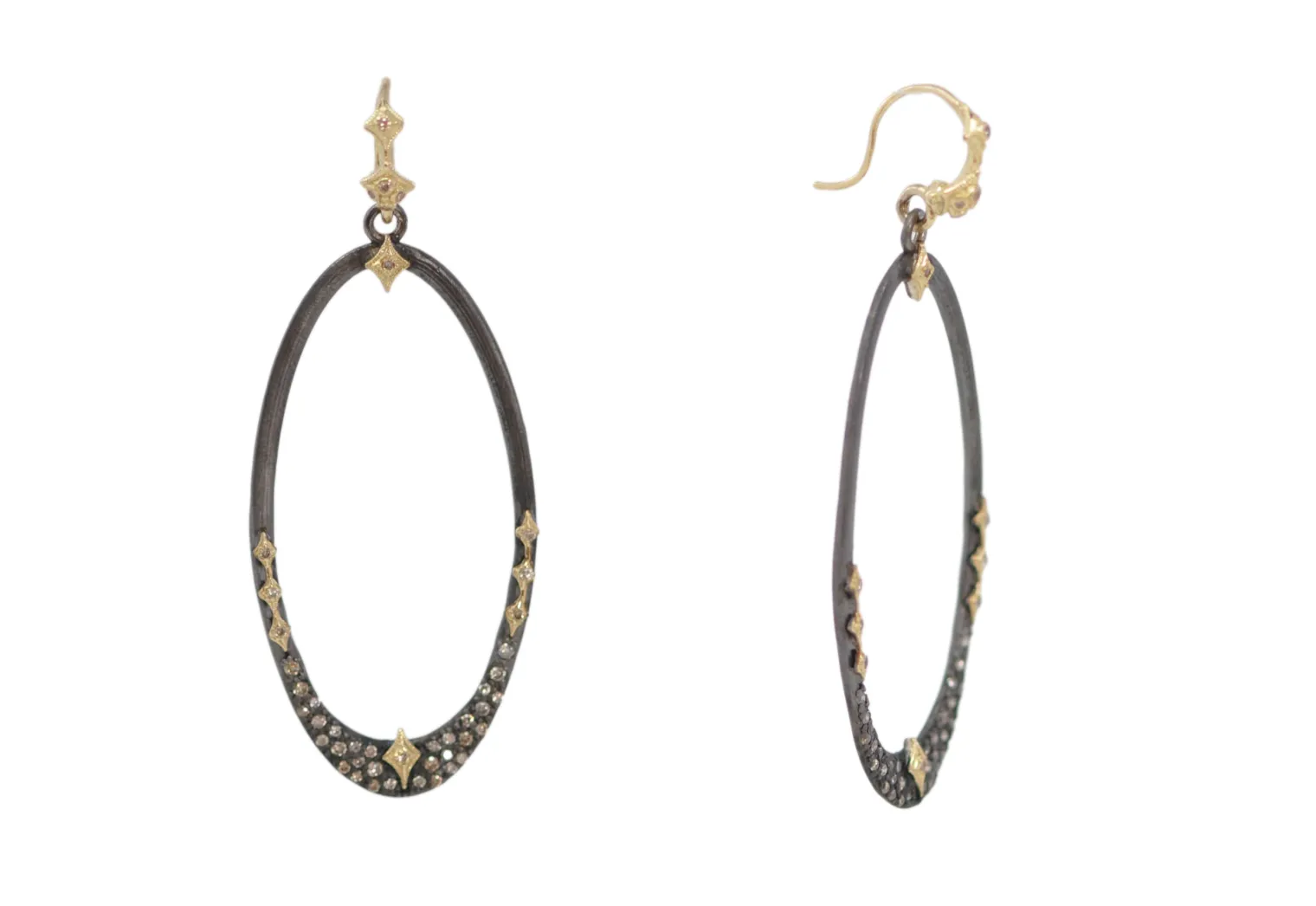 Open Oval Drop Earrings