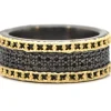 Open Scroll & Pave Stack Ring