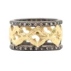 Open Scroll Wide Band Ring