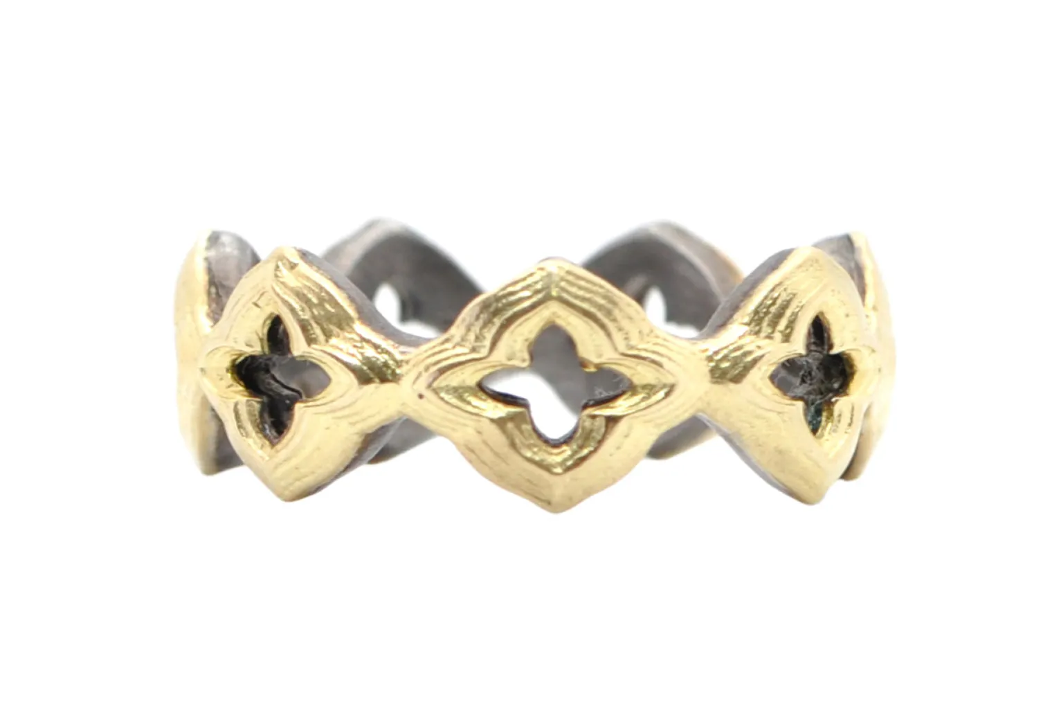 Open Scroll Wide Band Ring