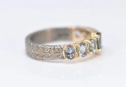 OVAL BLUE SPINEL STATEMENT RING