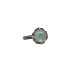 OVAL EMERALD AND CRIVELLI STATEMENT RING