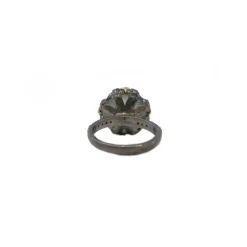 OVAL EMERALD AND CRIVELLI STATEMENT RING