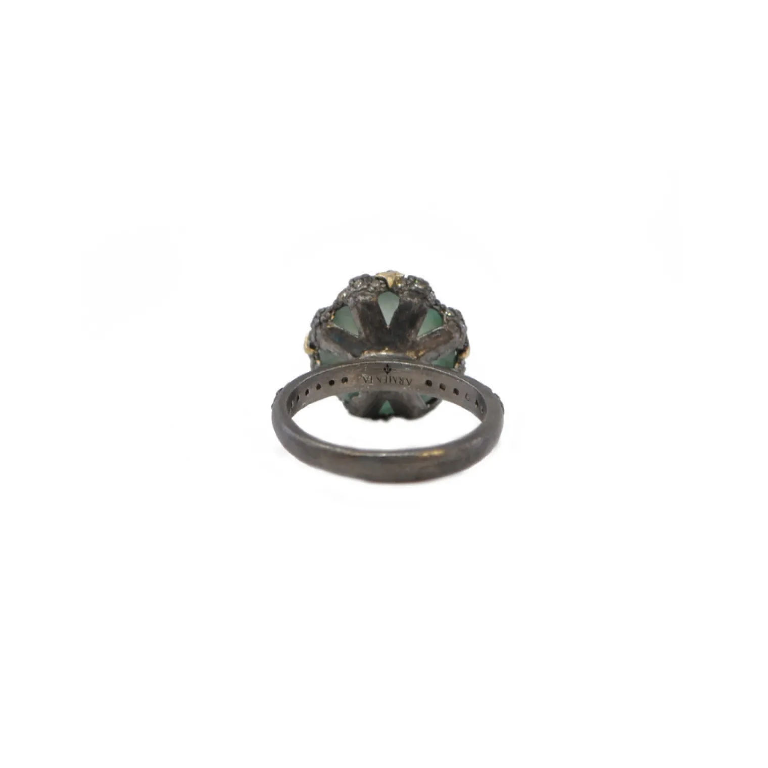 OVAL EMERALD AND CRIVELLI STATEMENT RING