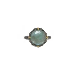 OVAL EMERALD AND CRIVELLI STATEMENT RING