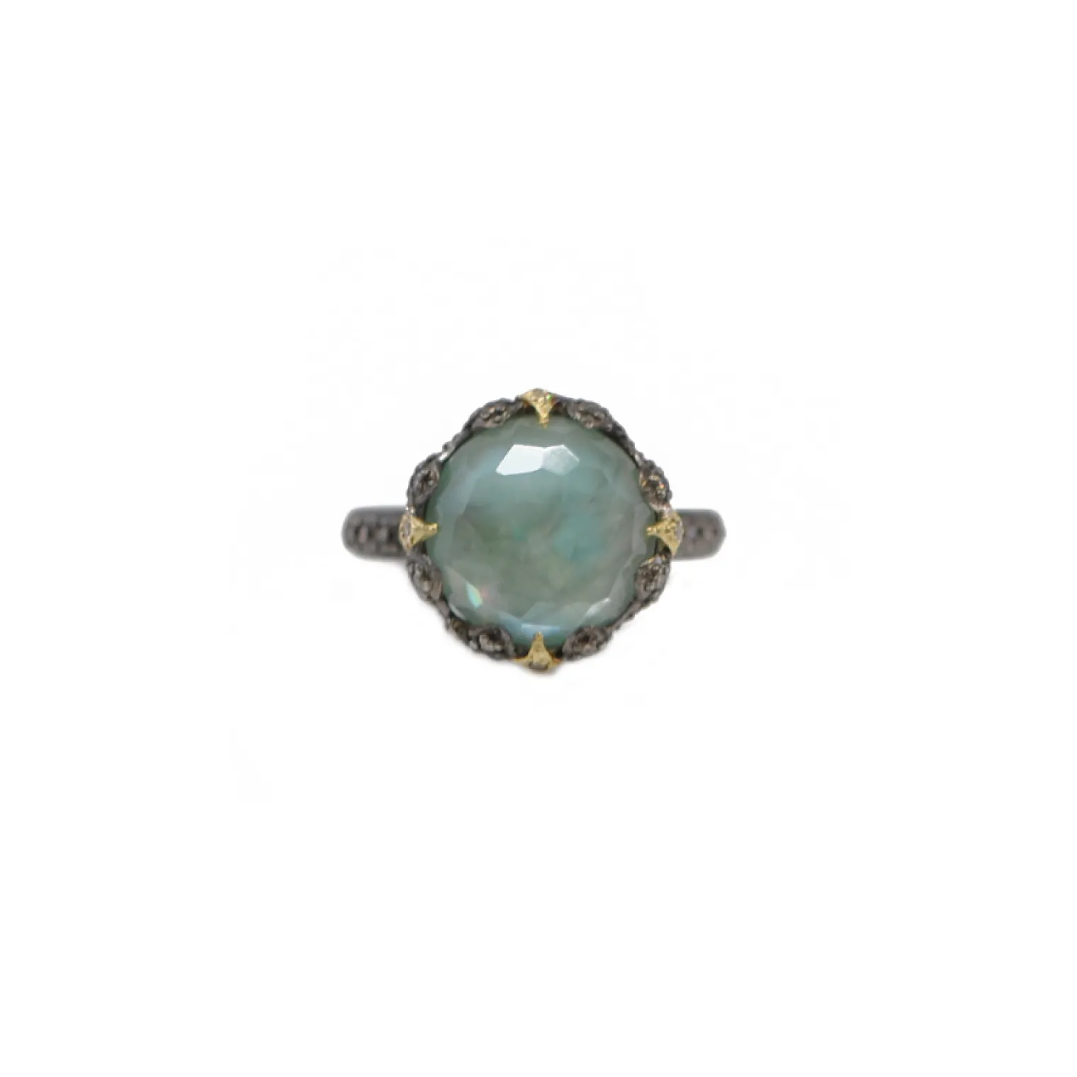 OVAL EMERALD AND CRIVELLI STATEMENT RING