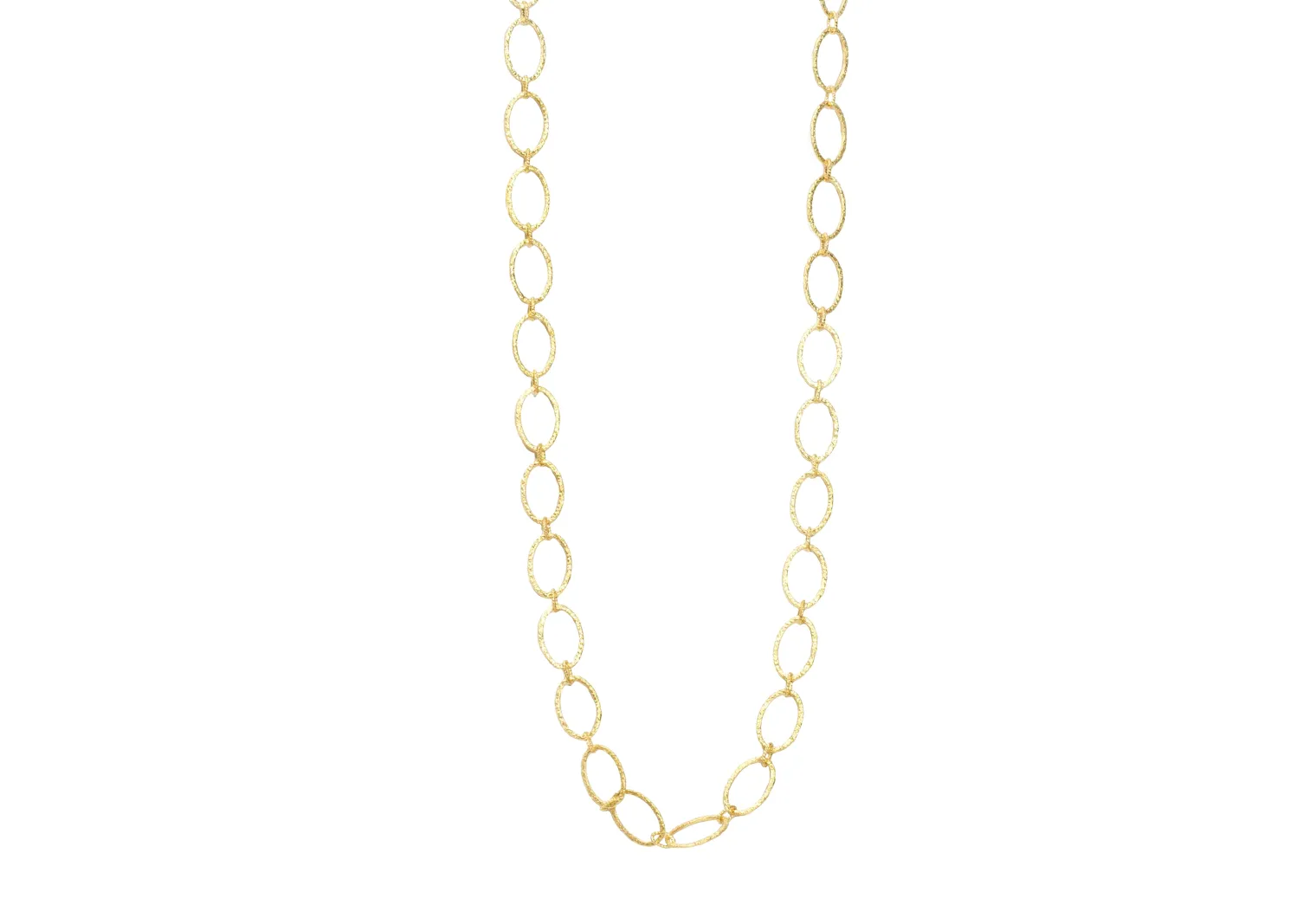OVAL LINK NECKLACE WITH LOBSTER