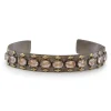 Oval Peach Morganite Stations Kick Cuff Bracelet