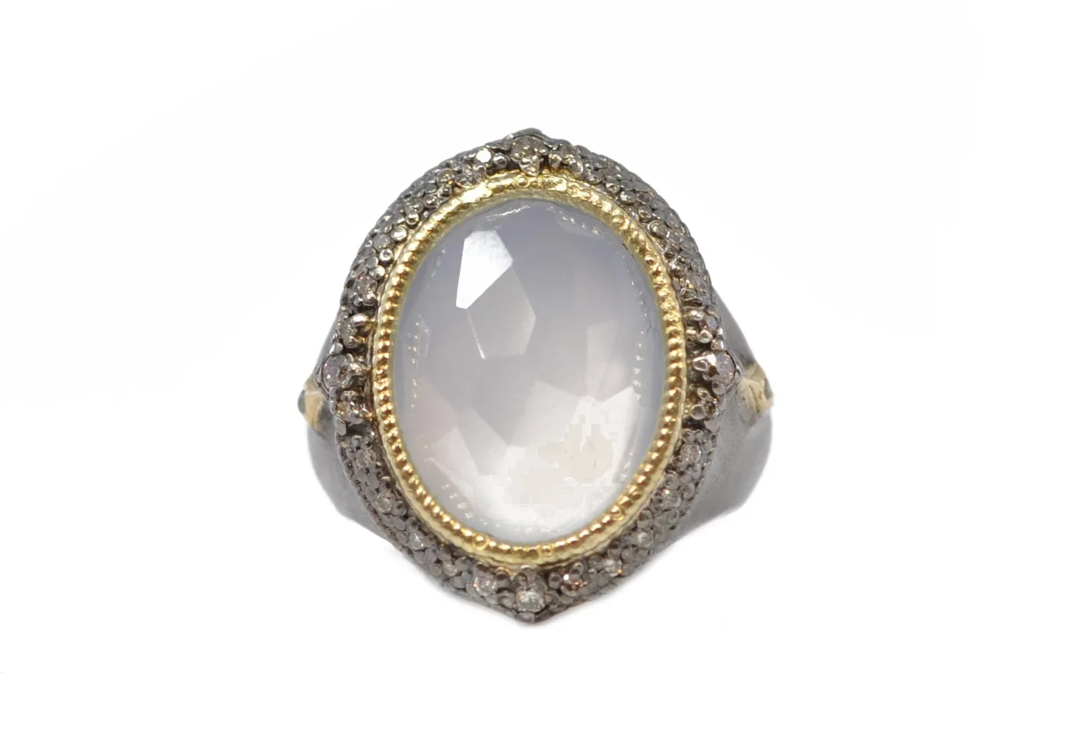 OVAL TURKISH CHALCEDONY STATEMENT RING