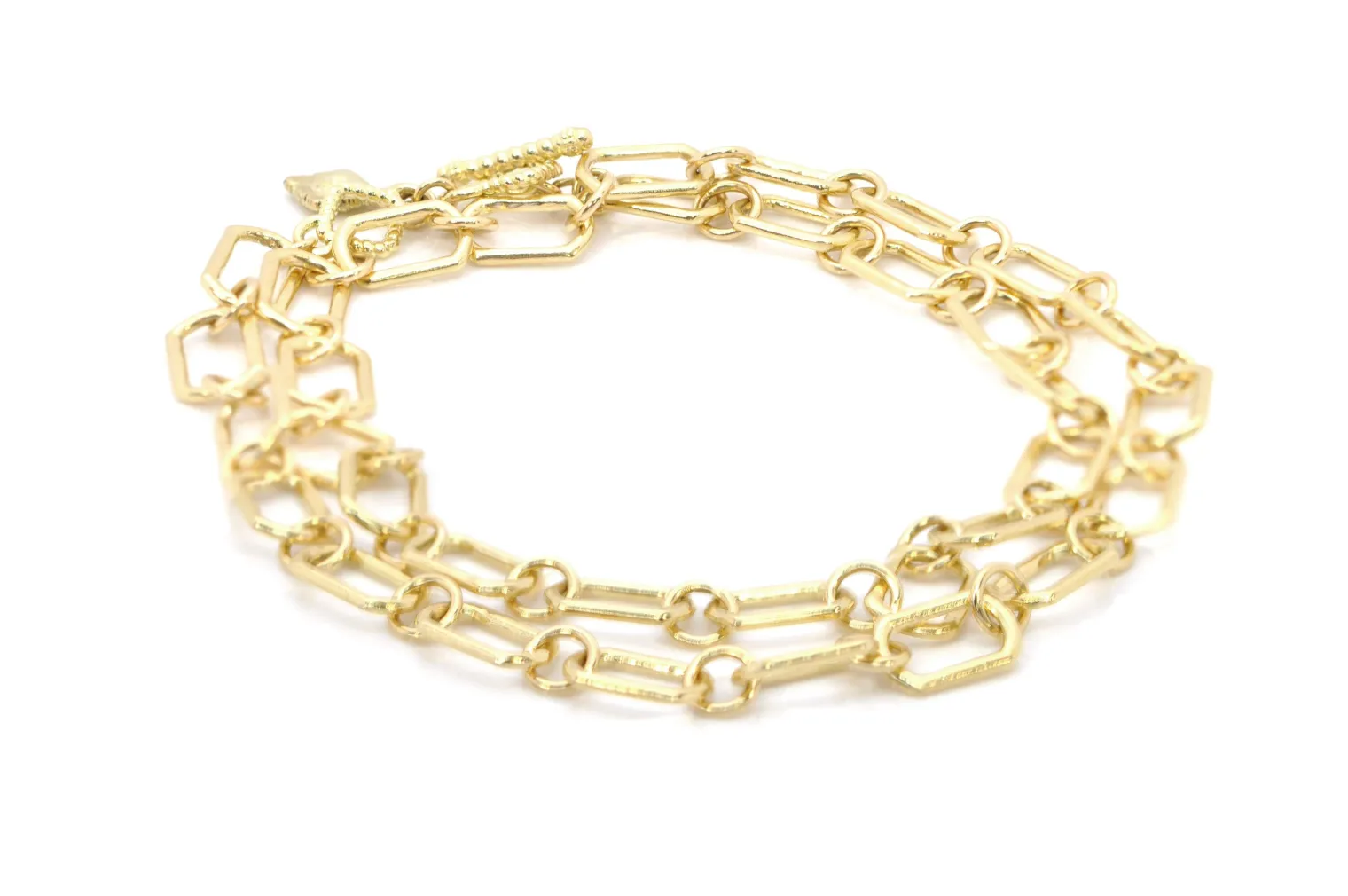 PAPERCLIP DOUBLE WRAP BRACELET
