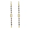PAPERCLIP WITH DIAMOND DROP EARRINGS