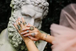 Pave & Enamel Stack Band Ring