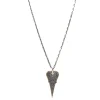 Pave Black Sapphire Heart Necklace