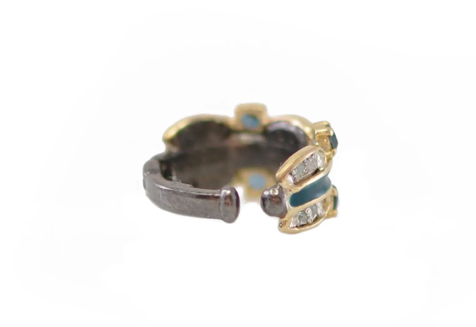 Pave Enamel Band Ear Cuff