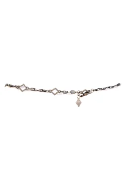 Pave Heart Shield Necklace