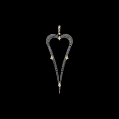 PAVE OPEN HEART PENDANT ENHANCER