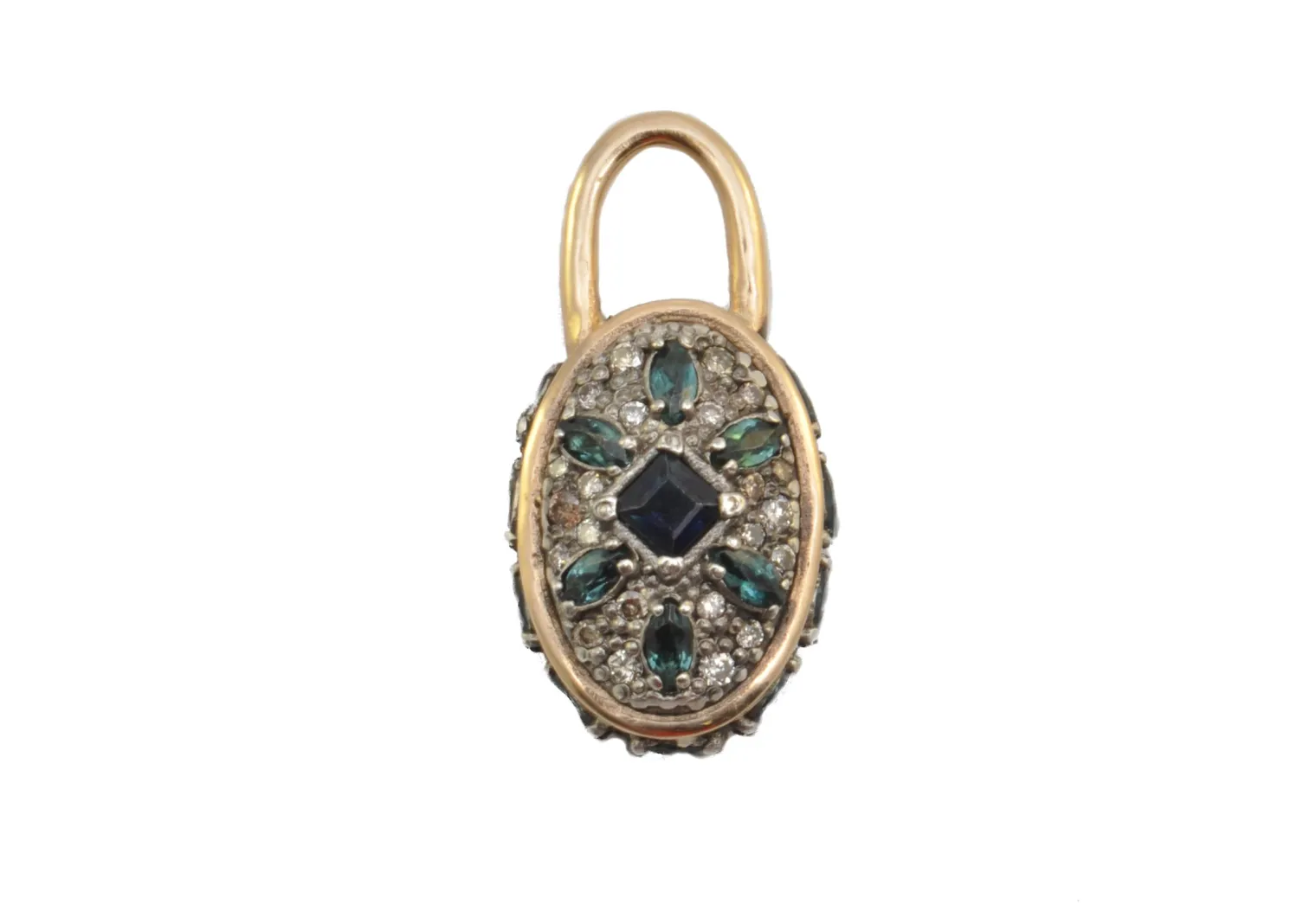 Pave Oval Shield Charm