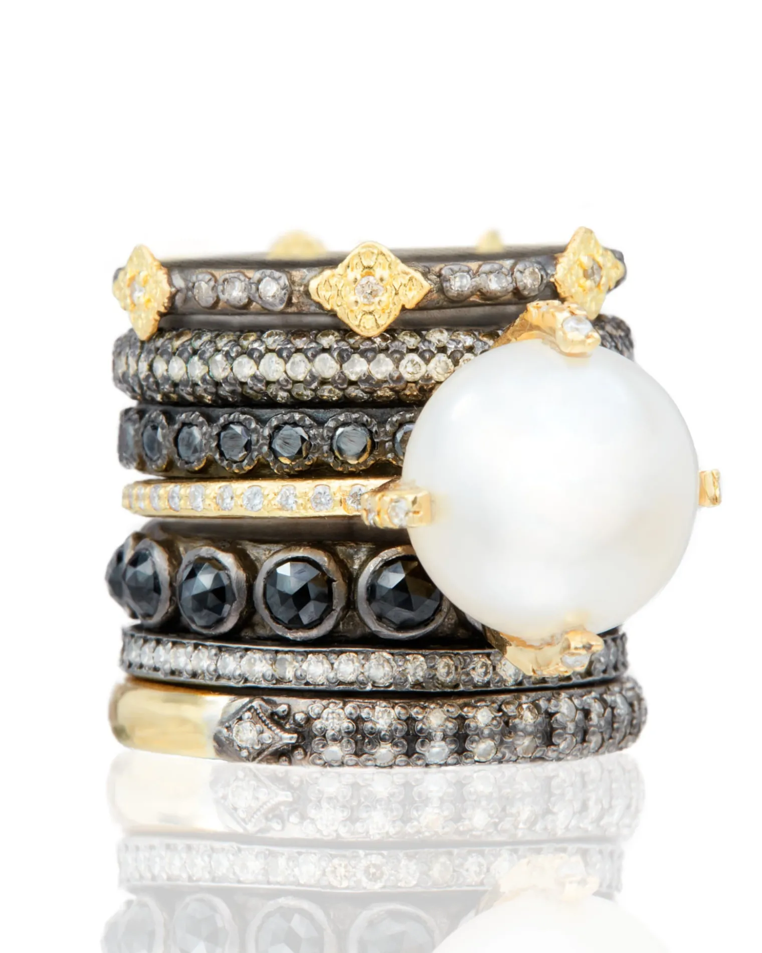 Pave Pearl Statement Ring