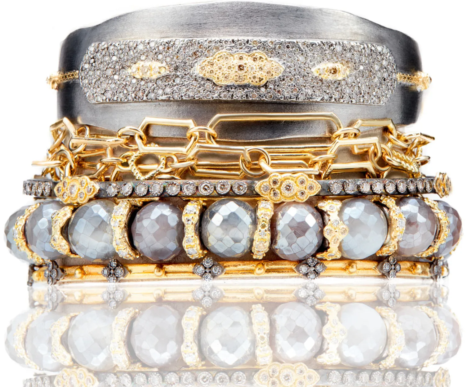 Pave Scroll Cuff Bracelet