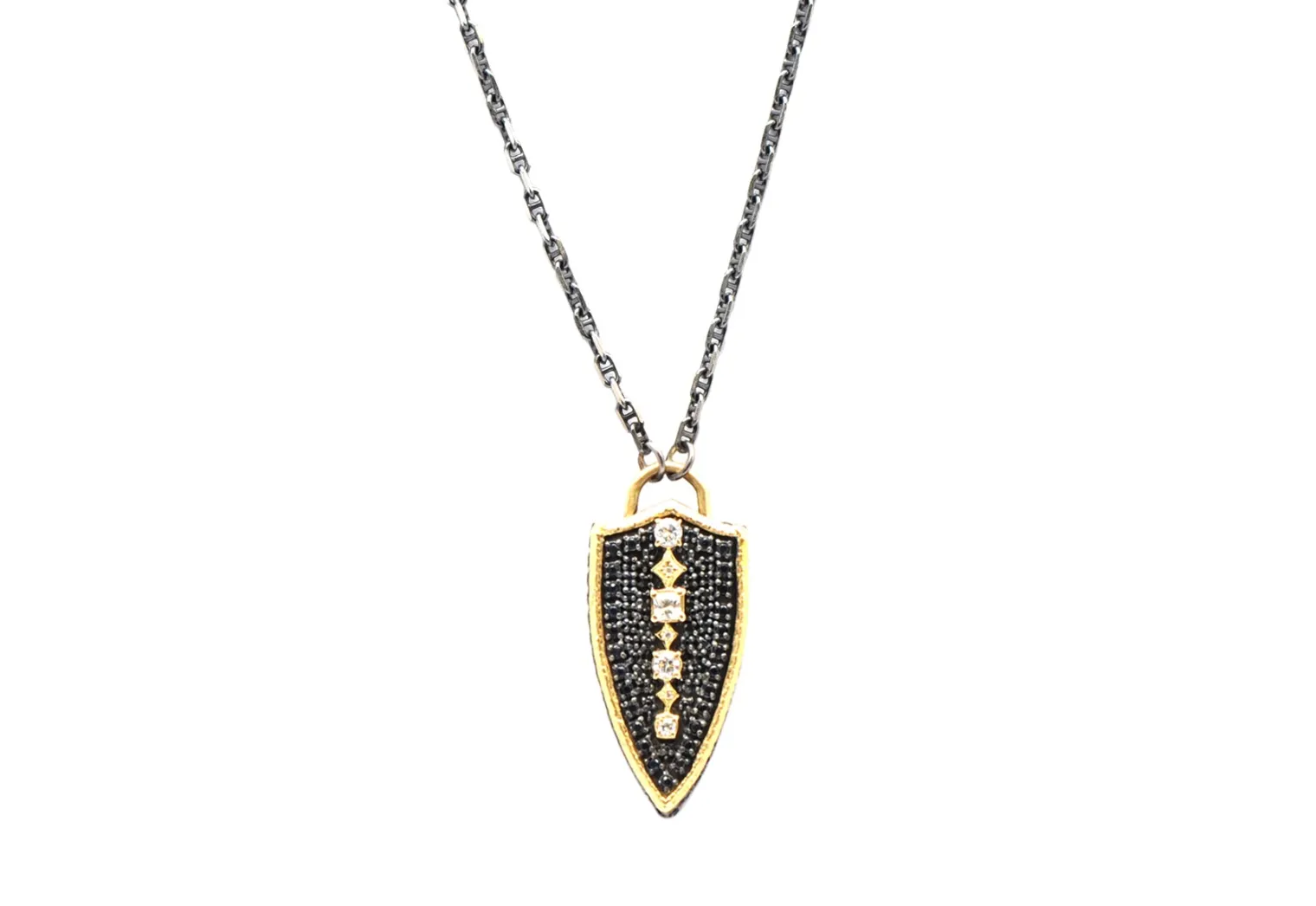 Pave Shield Necklace