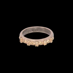 PEACH MORGANITE DARK NUDE ENAMEL STACK BAND