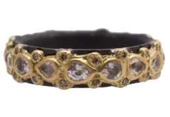 Pear Shaped Sapphire Lacey Stack Band Ring