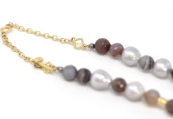 Pearl and Agate Beaded Necklace