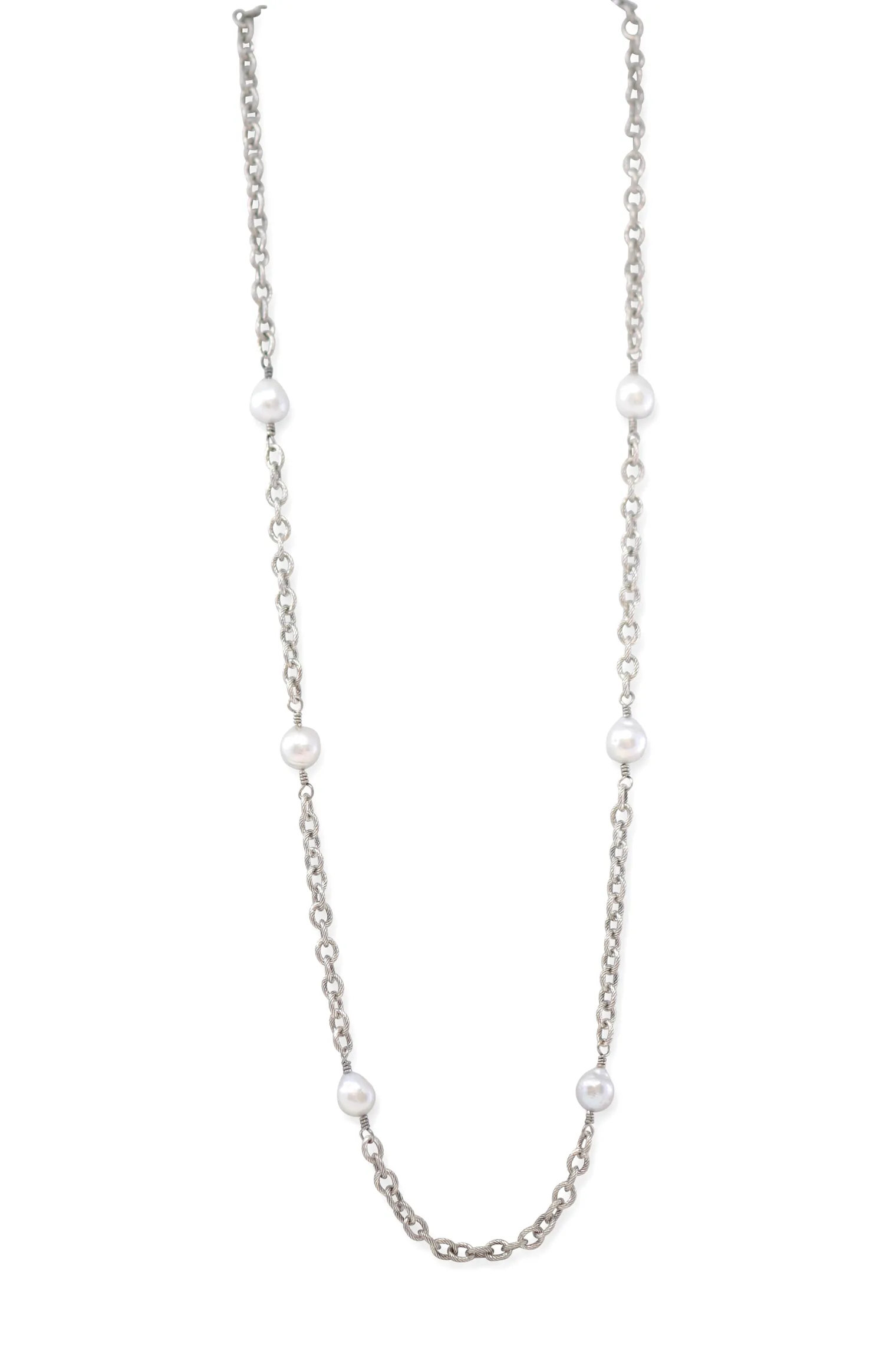 Pearl Pendant Chain Necklace