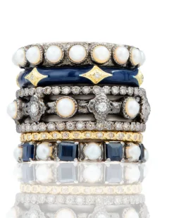 Pearl Stack Band Ring
