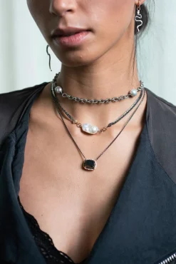 Pearl Station Chain Necklace