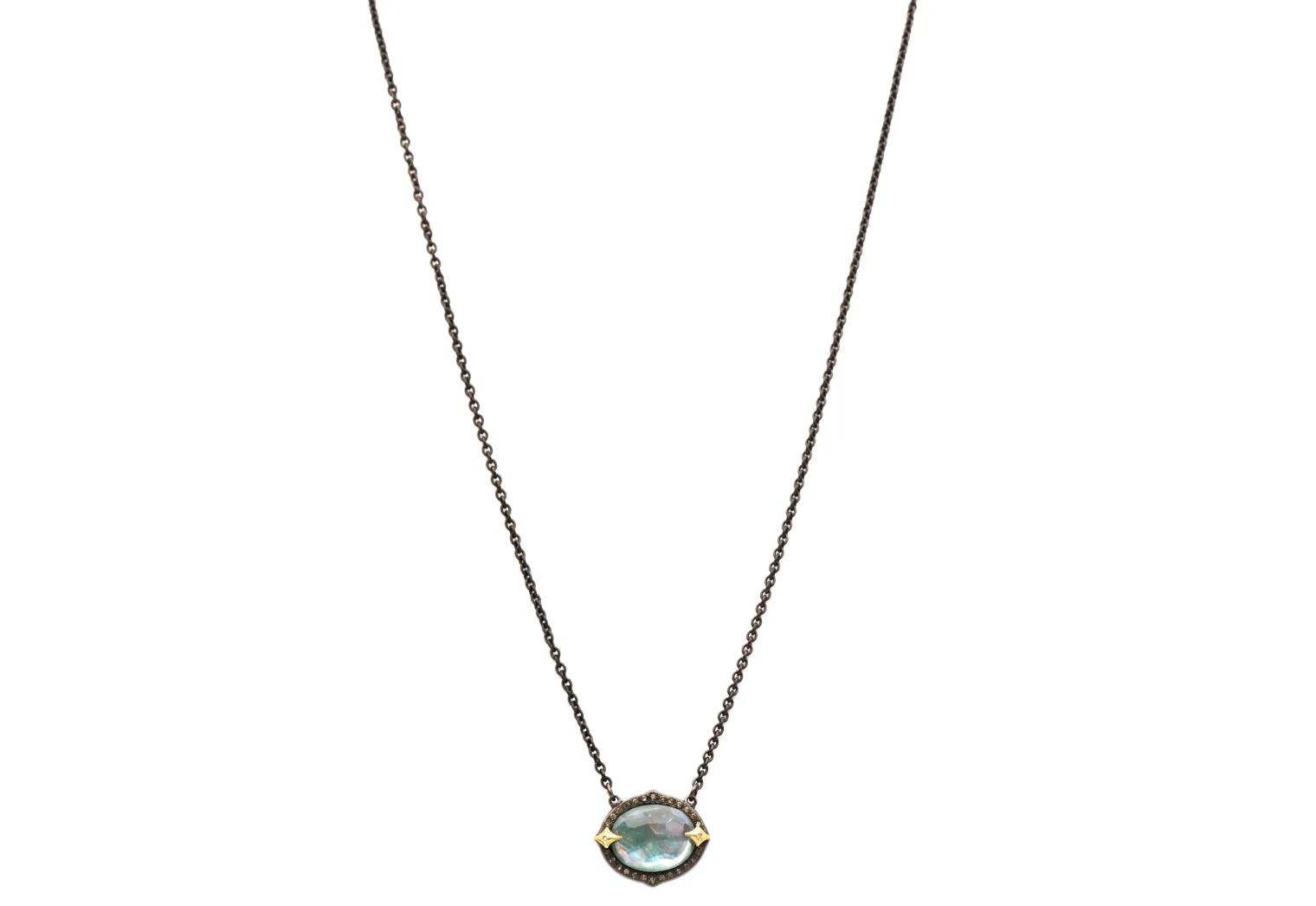 16.5" PERUVIAN OPAL PENDANT NECKLACE