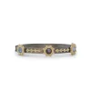 Pointed Black Onyx Halo Stations Huggie Bracelet