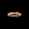 PURPLE GARNET PEAR CUT STACK BAND