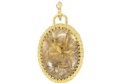 QUARTZ WITH GOLD RUTILE ENHANCER