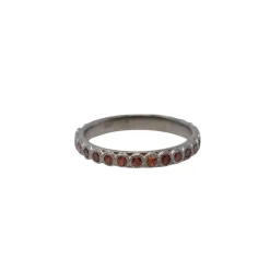 Red Garnets Stack Band Ring