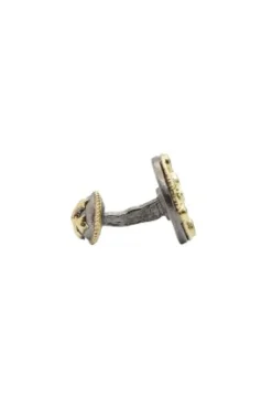 Round Shield Enamel Cufflinks