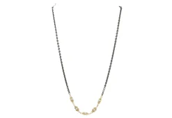 Scroll Stations Chain Link Necklace