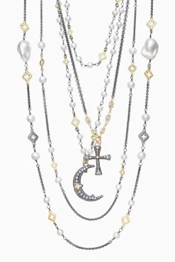 Scroll Stations Chain Link Necklace