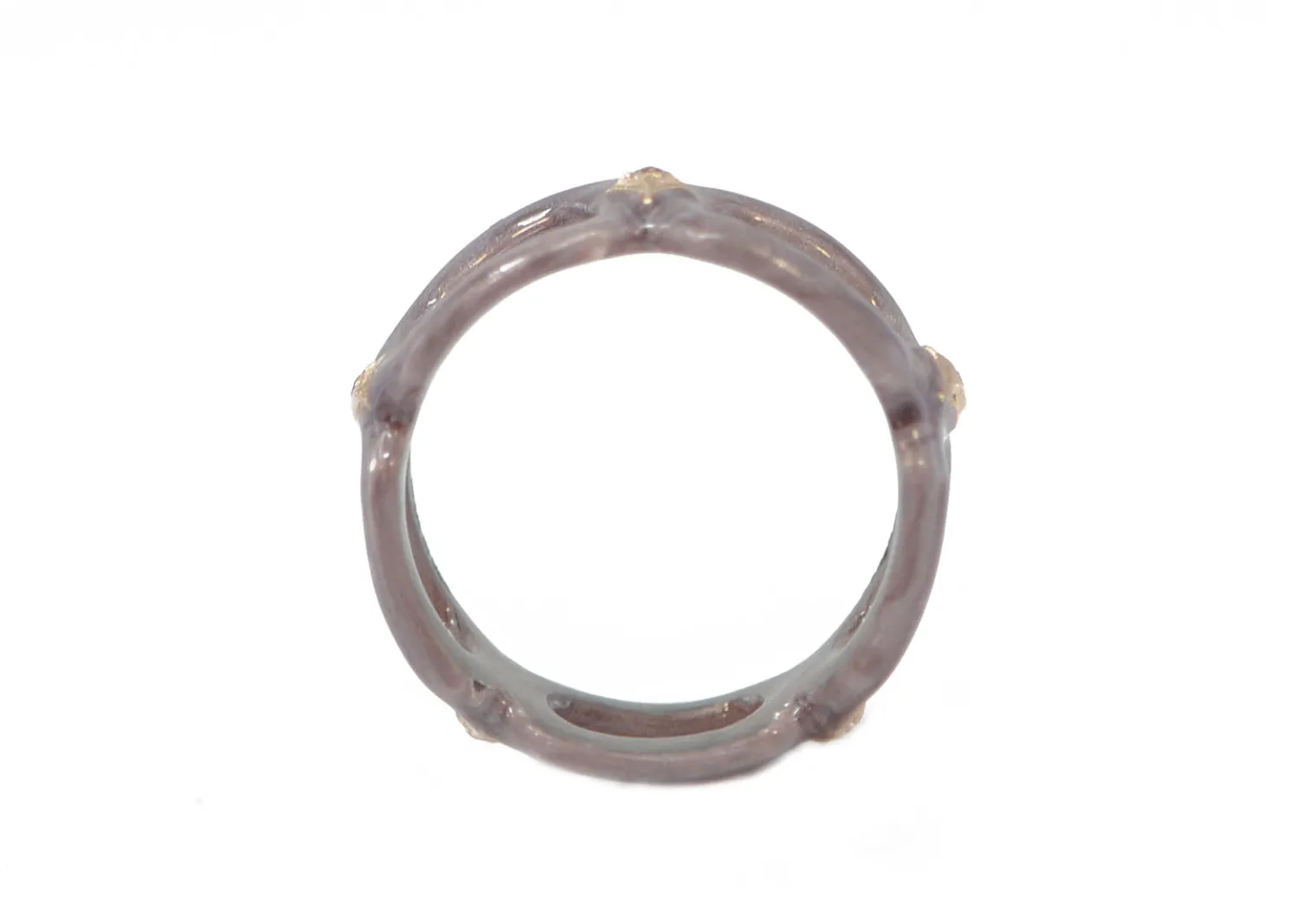 SEDUCTIVE POETRY ENAMEL PAPERCLIP CRIVELLI STACK RING