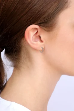 SILVER CRIVELLI HOOP EARRING