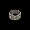 SILVER CROSS WIDE BAND RING