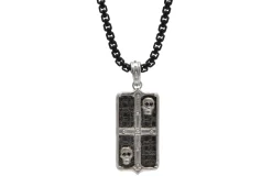 Skull Cross Tag Necklace