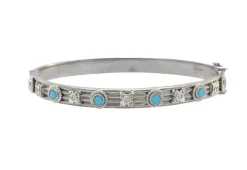 Sleeping Beauty Turquoise Stations Huggie Bracelet