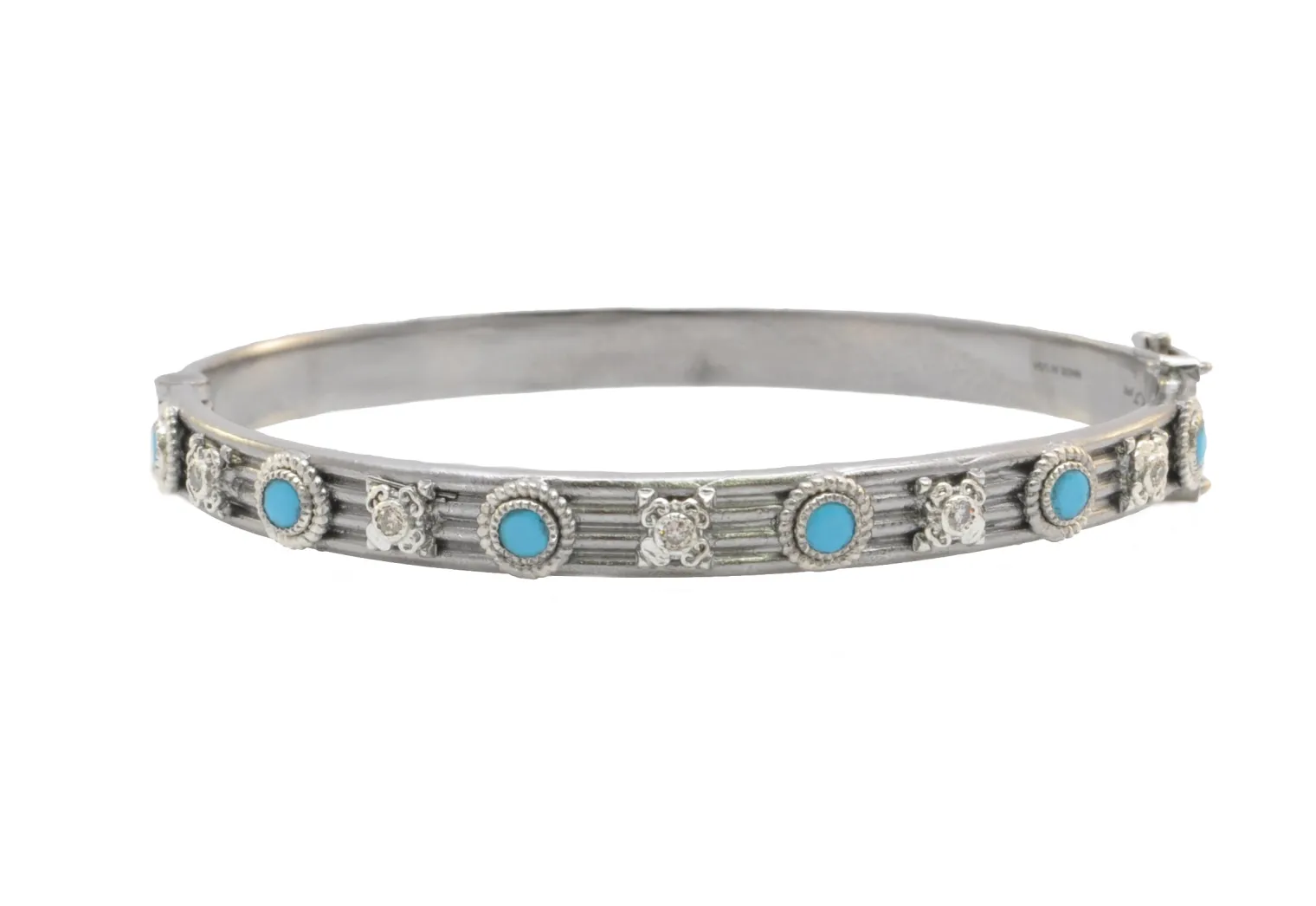 Sleeping Beauty Turquoise Stations Huggie Bracelet