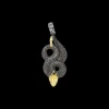 SNAKE ENHANCER WITH BLACK SAPPHIRE AND WHITE DIAMONDS