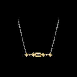 18" SPINEL AND OPAL CRIVELLI BAR NECKLACE
