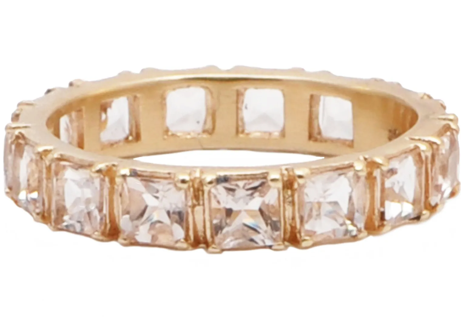 Square Eternity Stack Band Ring