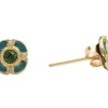 TEAL ENAMEL STUD EARRINGS