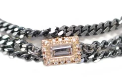 19.5" TRIPLE WRAP MORGANITE CHAIN BRACELET