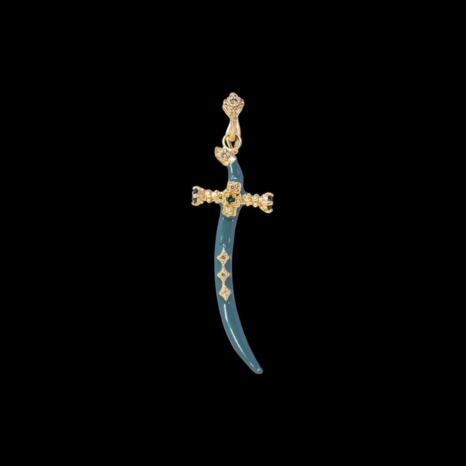 TRUE TEAL ENAMEL SWORD ENHANCER